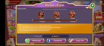 3 Patti Loot referral bonus screen — invite friends, copy link and earn chips per friend in Teen Patti Loot